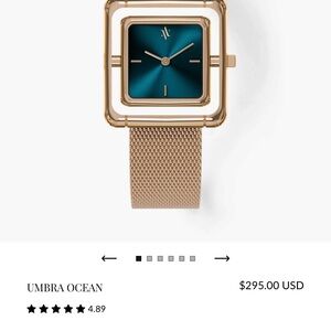 Gold and Teal Women's Watch